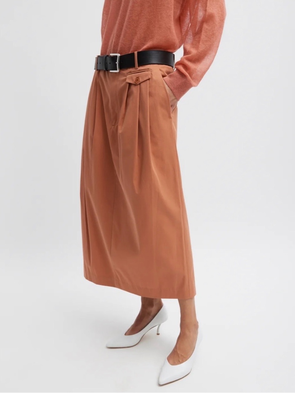 NWT Tibi Bio Twill Triple Pleat Skirt - Picture 2 of 5